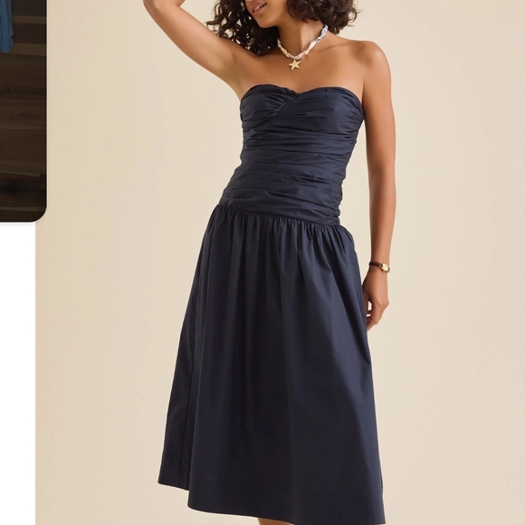 Altar'd State Dresses & Skirts - Altar'd State Midnight Blue Strapless Midi Dress